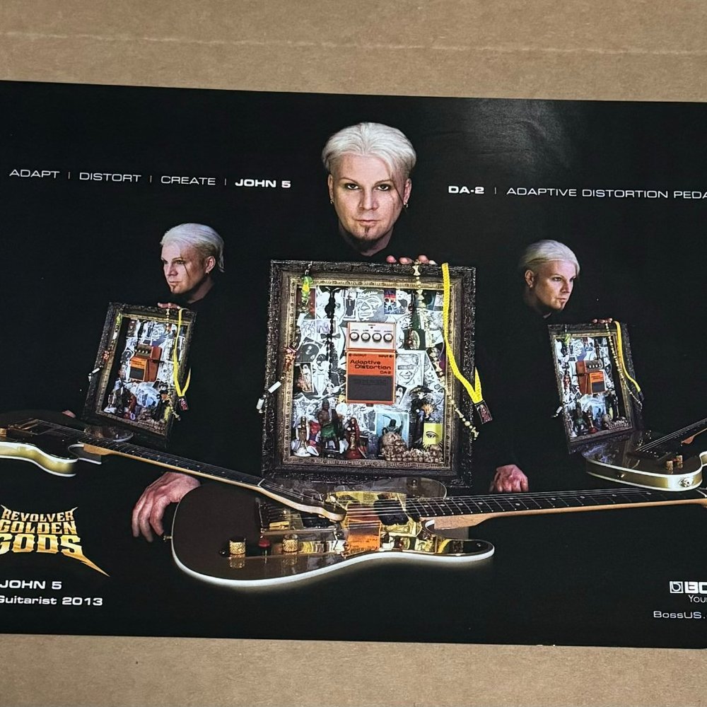 JOHN 5 - John Lowery - BOSS Pedals - 2013 Print Advertisement